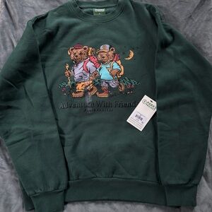 Parks Project Adventure Green Bear Crewneck